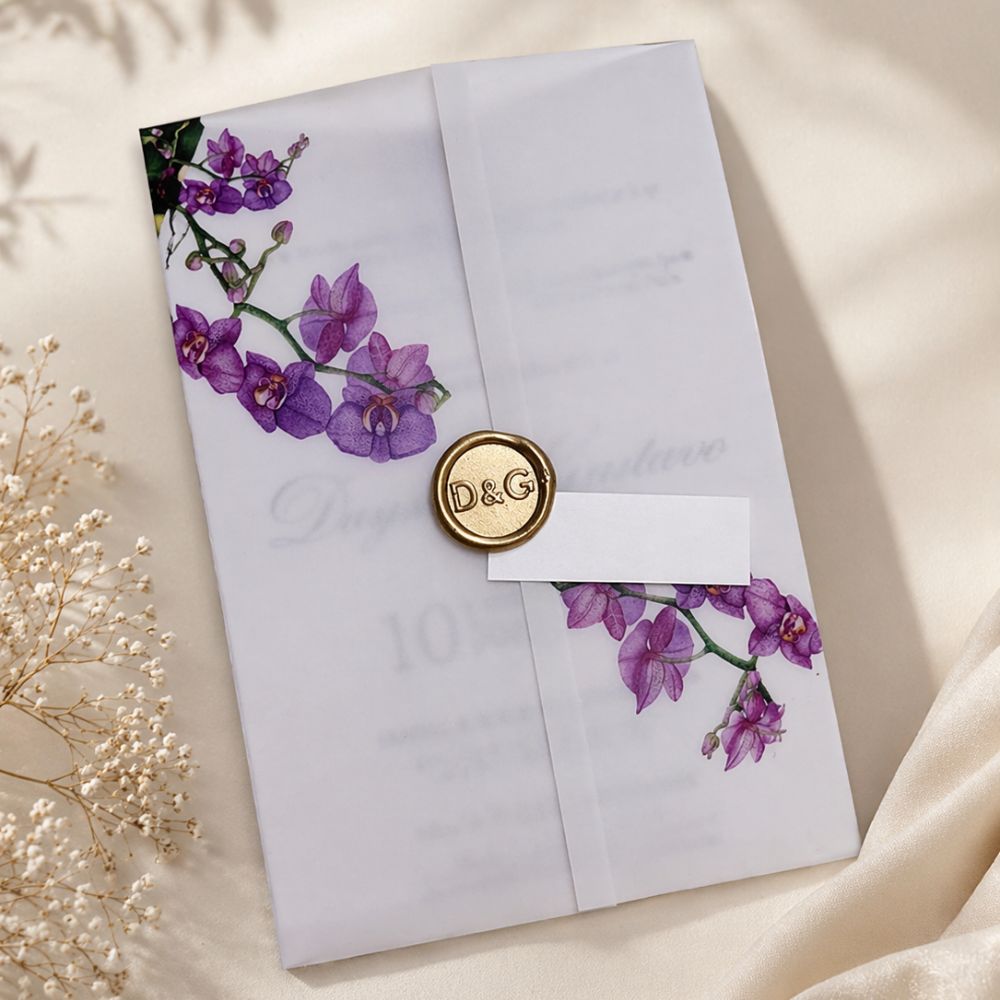 convite de casamento com transparência