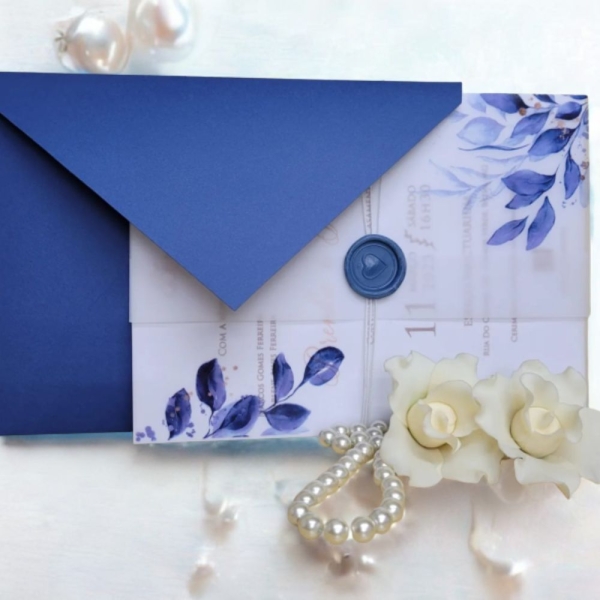 Convite de Casamento com Aquarela