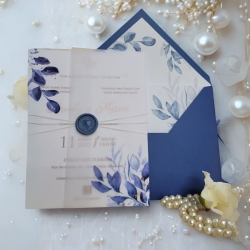 Convite de Casamento com Aquarela