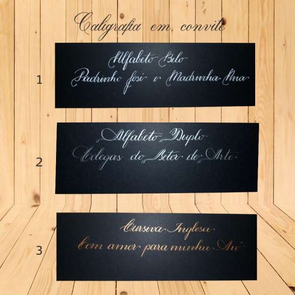 Caligrafia para convite de casamento