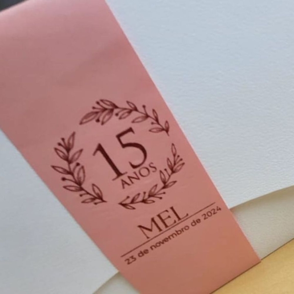 convite de 15 anos rosé