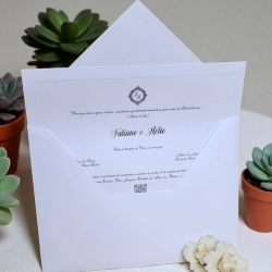Convite de casamento clássico