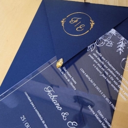Convite de casamento em Acrílico