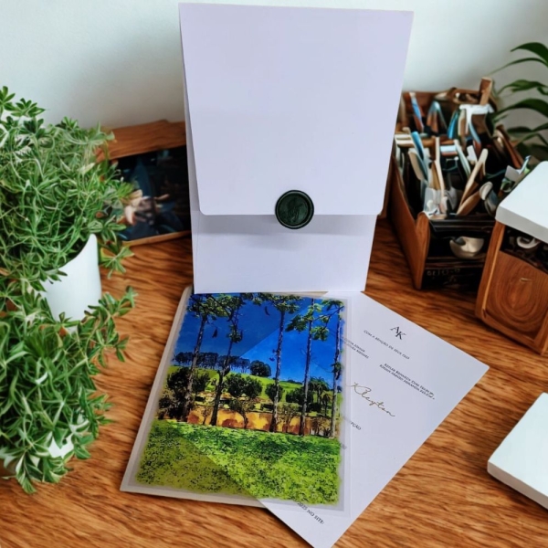 Convite de casamento com aquarela