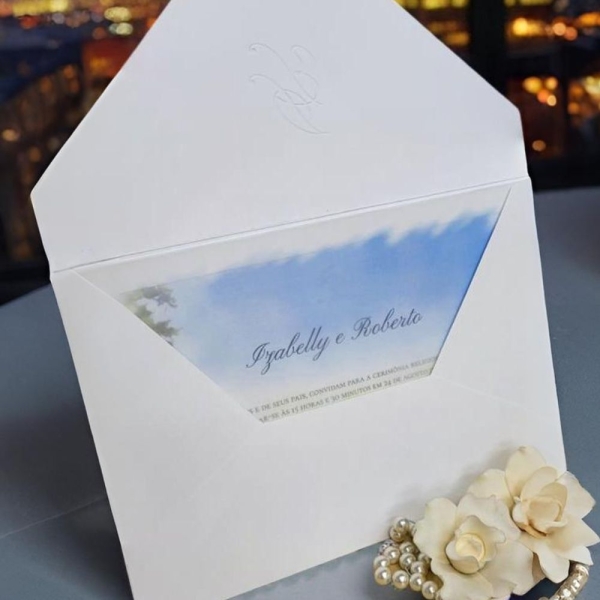 Convite de casamento com aquarela - Image 2