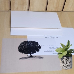 Convite de casamento com aquarela