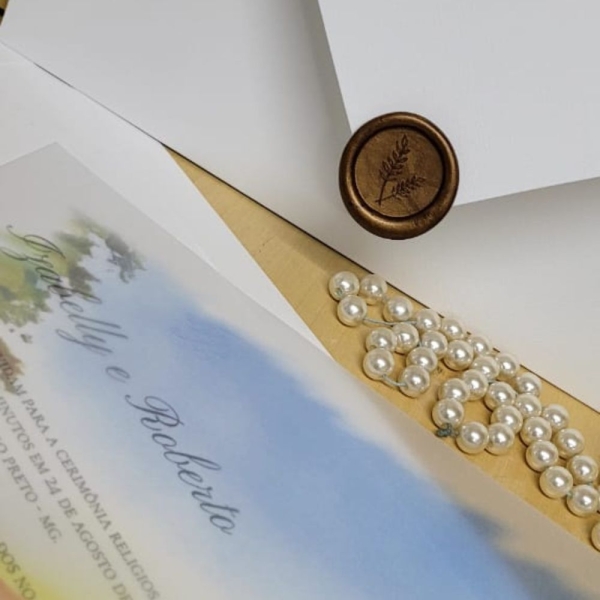 Convite de casamento com aquarela - Image 3