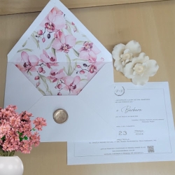 Convite de Casamento floral
