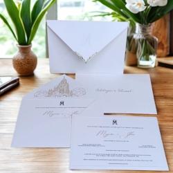 Convite de casamento clássico