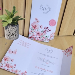 convite de 15 anos Jardim encantado
