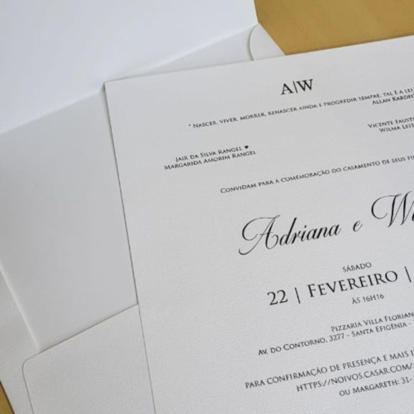 convite de casamento