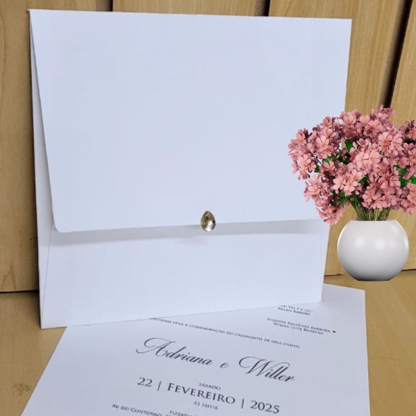 convite de casamento clássico