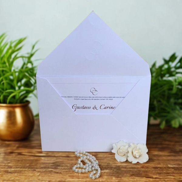 convite de casamento elegante