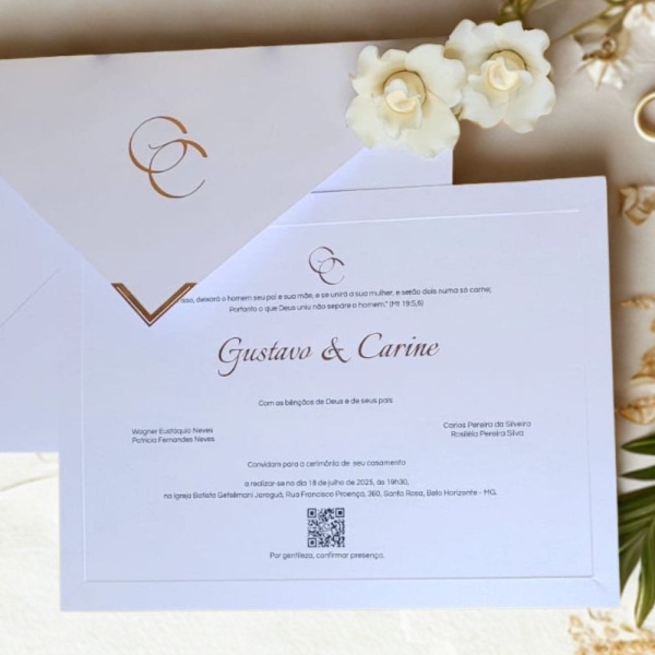 convite de casamento de luxo