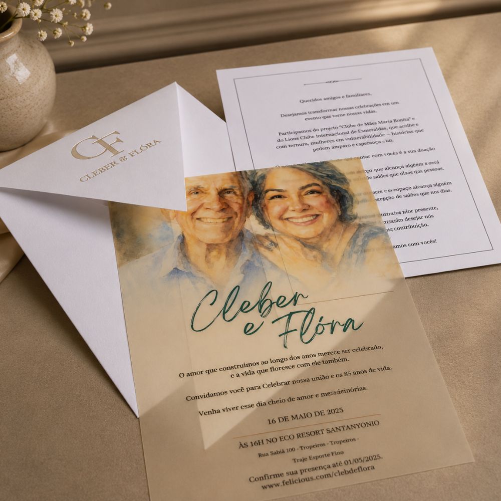 Convite para Bodas com Aquarela 1 Convite para Bodas com Aquarela