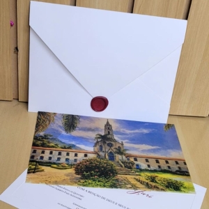 convite de casamento com aquarela