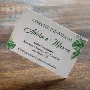 Convite individual para casamento personalizado e elegante