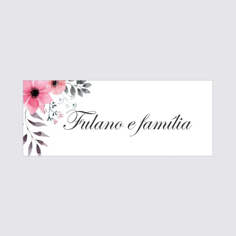 Tag com nome do convidado 2 Tag de caligrafia para convites de casamento